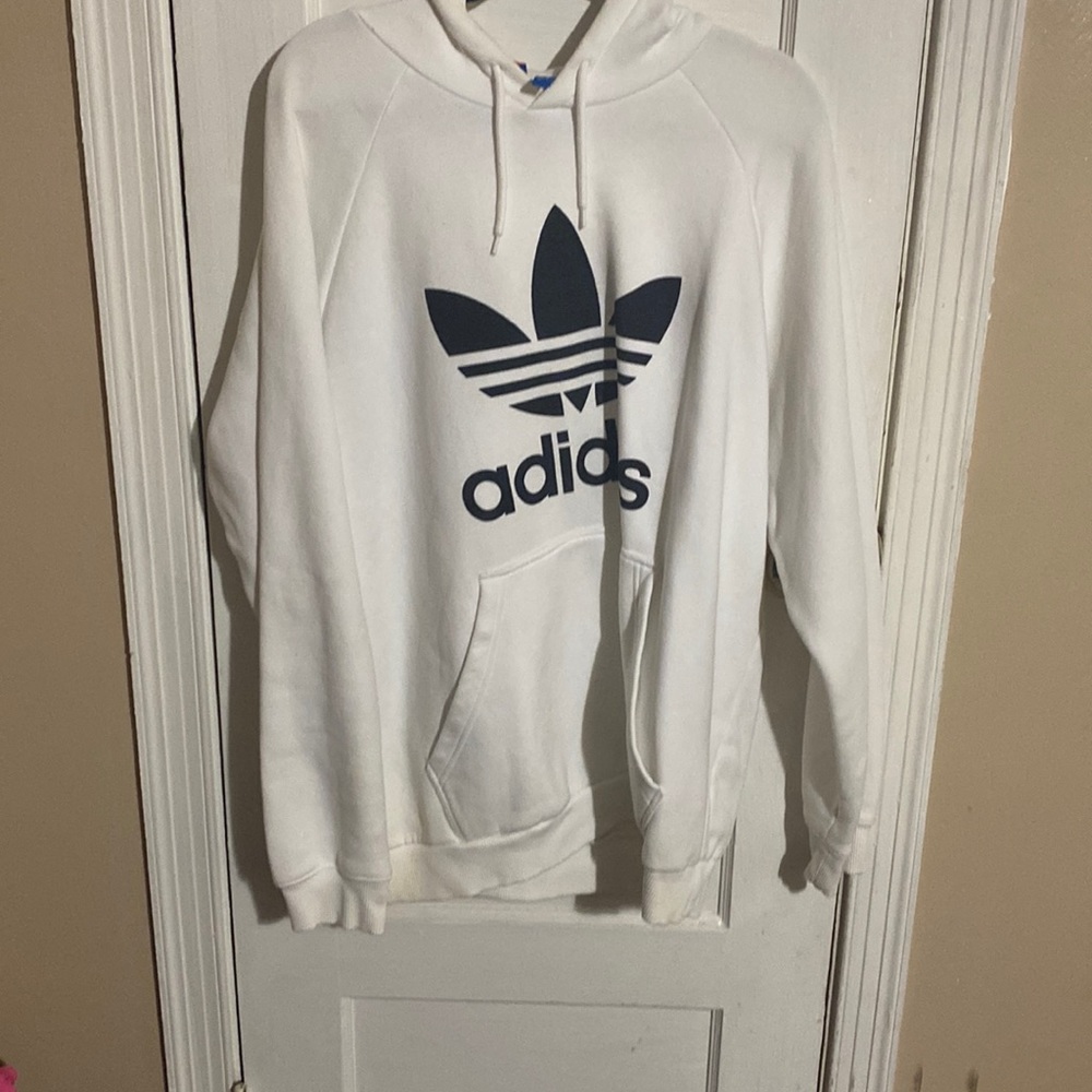 Classic black and white adidas hoodie
